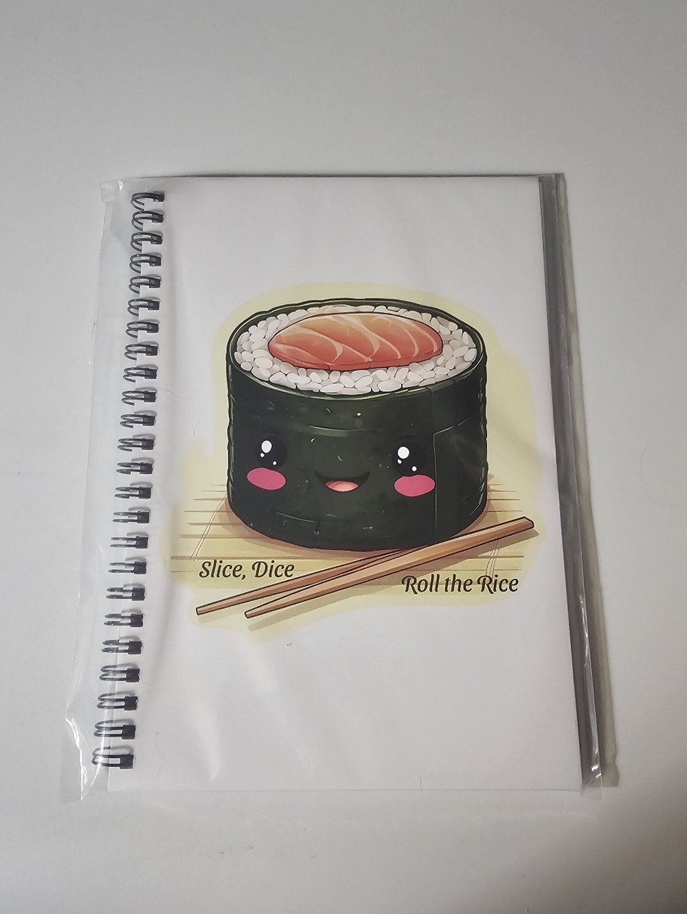 KAWAII SUSHI LINED SPIRAL NOTEBOOK – NEW